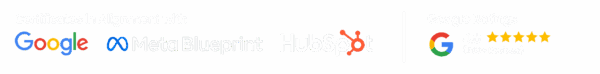 Certificates in alignment with Google, Meta Blueprint and HubSpot. Google rating 4.8