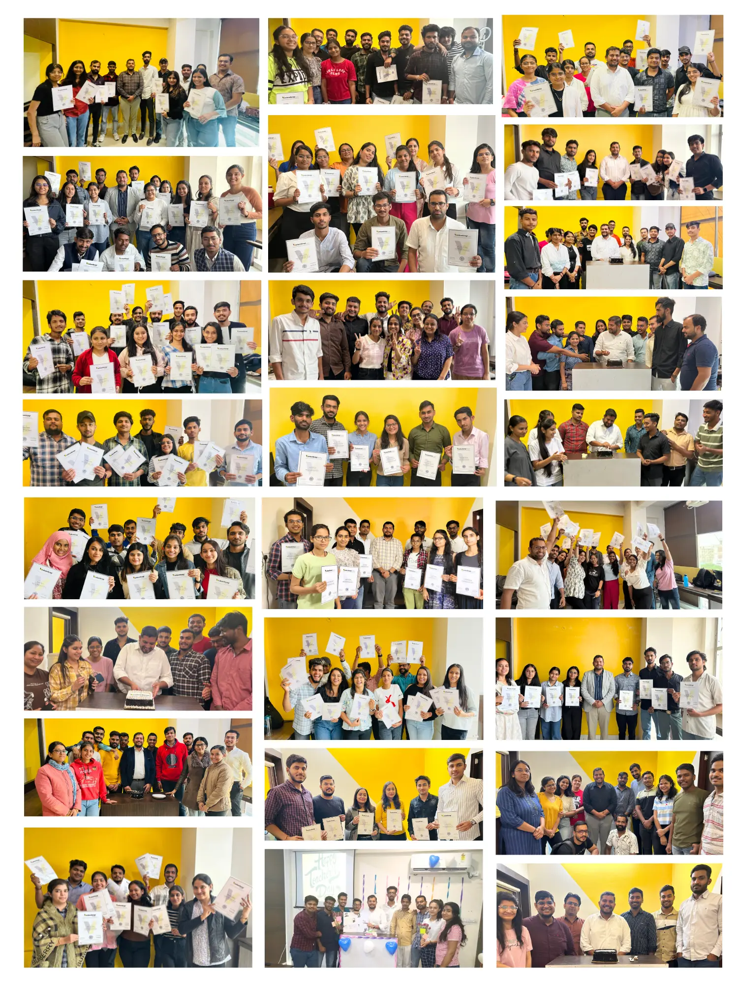 Students receiving certificates at Ventureheap Academy