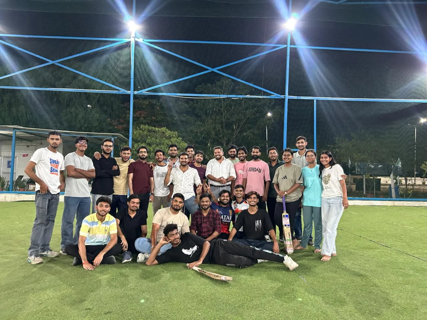 Team Ventureheap on the turf